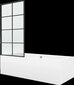Vann Mexen Cube viimistluse ja klaasseinaga, 180x80 cm + 70 cm, white+I/swing/black grid цена и информация | Vannid | hansapost.ee