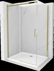 Dušo kabina Mexen Omega su padėklu ir sifonu, Gold+White/Gold, 110 x100 cm цена и информация | Душевые кабины | hansapost.ee