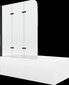 Vann Mexen Cubik viimistluse ja klaasseinaga, 150x70 cm + 120 cm, white+III/fold/black цена и информация | Vannid | hansapost.ee
