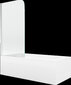 Vann Mexen Cubik viimistluse ja klaasseinaga, 150x70 cm + 80 cm, white+I/swing/chrome hind ja info | Vannid | hansapost.ee