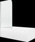 Vann Mexen Cubik viimistluse ja klaasseinaga, 150x70 cm + 75 cm, white+I/swing/chrome цена и информация | Vannid | hansapost.ee
