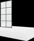Vann Mexen Cubik viimistluse ja klaasseinaga, 170x70 cm + 70 cm, white+I/swing/black grid hind ja info | Vannid | hansapost.ee