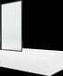 Vann Mexen Cubik viimistluse ja klaasseinaga, 170x70 cm + 70 cm, white+I/fix/black frame hind ja info | Vannid | hansapost.ee
