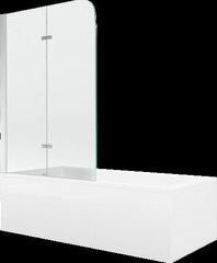 Vann Mexen Cubik viimistluse ja klaasseinaga, 170x70 cm + 80 cm, white+II/chrome hind ja info | Vannid | hansapost.ee