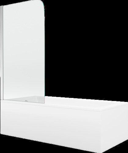Vann Mexen Cubik viimistluse ja klaasseinaga, 170x70 cm + 70 cm, white+I/swing/chrome hind ja info | Vannid | hansapost.ee
