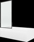Vann Mexen Cubik viimistluse ja klaasseinaga, 160x70 cm + 80 cm, white+I/swing/black frame цена и информация | Vannid | hansapost.ee