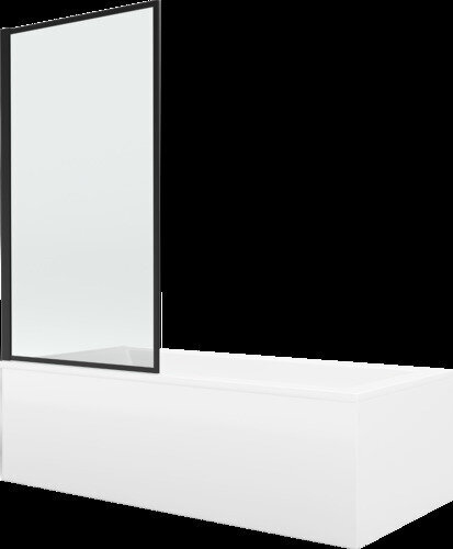 Vann Mexen Cubik viimistluse ja klaasseinaga, 160x70 cm + 70 cm, white+I/swing/black frame цена и информация | Vannid | hansapost.ee