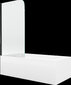 Vann Mexen Cubik viimistluse ja klaasseinaga, 160x70 cm + 70 cm, white+I/swing/black hind ja info | Vannid | hansapost.ee