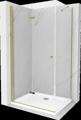 Dušikabiin Mexen Lima koos aluse ja sifooniga, Gold+White/Gold, 90 x 100 cm hind ja info | Dušikabiinid | hansapost.ee