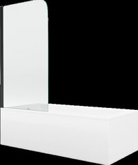 Vann Mexen Cubik viimistluse ja klaasseinaga, 150x70 cm + 70 cm, white+I/swing/black hind ja info | Vannid | hansapost.ee