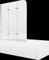 Vann Mexen Cubik viimistluse ja klaasseinaga, 150x70 cm + 120 cm, white+III/fold/chrome цена и информация | Vannid | hansapost.ee