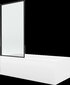 Vann Mexen Cubik viimistluse ja klaasseinaga, 160x70 cm + 80 cm, white+I/fix/black frame цена и информация | Vannid | hansapost.ee