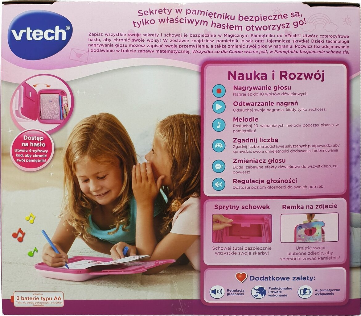 Elektrooniline päevik Vtech, roosa hind ja info | Mänguasjad tüdrukutele | hansapost.ee