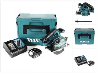 Аккумуляторная циркулярная пила Makita DCS 553 RM1J 18V 150 мм с аккумулятором и зарядным устройством цена и информация | Пилы, циркулярные станки | hansapost.ee