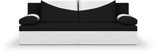 Товар с повреждением. Трехместный диван Bellezza Polo, черный/белый цена и информация | Товары с повреждениями | hansapost.ee