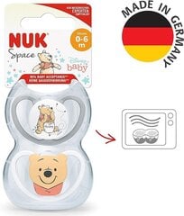 Соска NUK Disney 730907, 0-6 месяцев, 2 шт. цена и информация | Пустышки | hansapost.ee