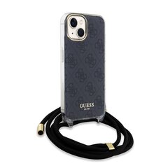 Guess IML Ring Stand Glitter MagSafe Case for iPhone 15 Black цена и информация | Чехлы для телефонов | hansapost.ee