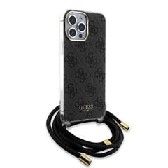 Guess PU Grip Stand G Cube Case for iPhone 15 Pro Max Black цена и информация | Чехлы для телефонов | hansapost.ee