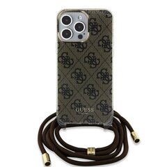 Guess IML 4G Printed Crossbody Case for iPhone 15 Pro Max Brown цена и информация | Чехлы для телефонов | hansapost.ee