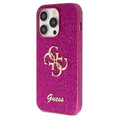 Guess GUHCP15XHG4SGU iPhone 15 Pro Max 6.7" fioletowy|purple hardcase Glitter Script Big 4G цена и информация | Чехлы для телефонов | hansapost.ee