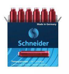 Tindikapslid, Schneider, lühike, 6 tk, punane hind ja info | Kirjutusvahendid | hansapost.ee