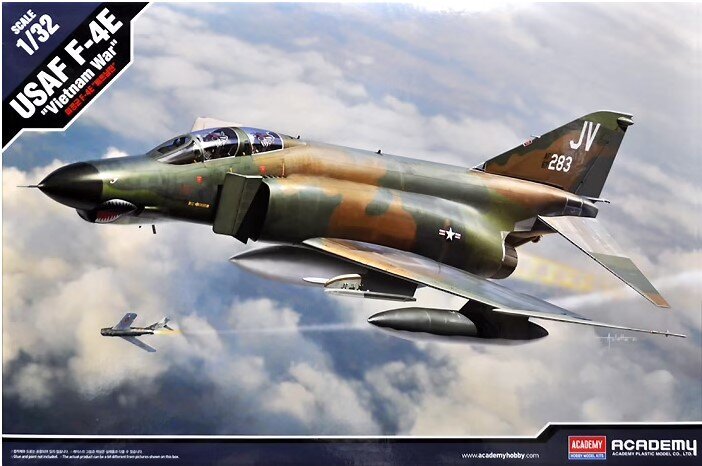 Liimitav mudel Academy 12133 USAF F-4E "Vietnam War" 1/32 hind ja info | Liimitavad mudelid | hansapost.ee