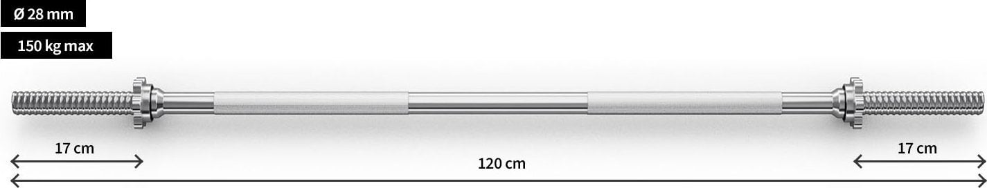 Kang Zipro 1200 mm, 1 tk цена и информация | Hantlid, kangid, raskused | hansapost.ee