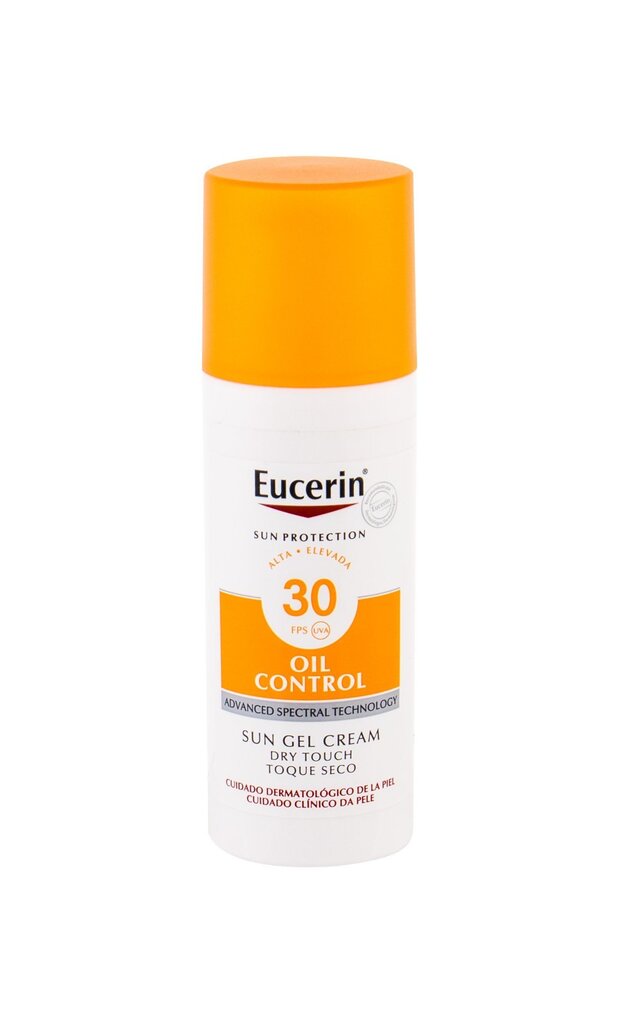 Geeljas päikesekaitsekreem näole Eucerin Oil Control SPF30 50 ml hind ja info | Päikesekaitse ja päevitusjärgsed kreemid | hansapost.ee