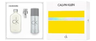 Набор для женщин/мужчин Calvin Klein CK One: туалетная вода EDT, 100 мл + дезодорант-спрей, 150 мл цена и информация | Женские духи | hansapost.ee