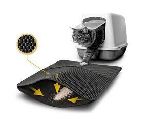 Коврик для туалета для кошек Lionto, черный цвет, 76 x 61см цена и информация | Средства по уходу за животными | hansapost.ee
