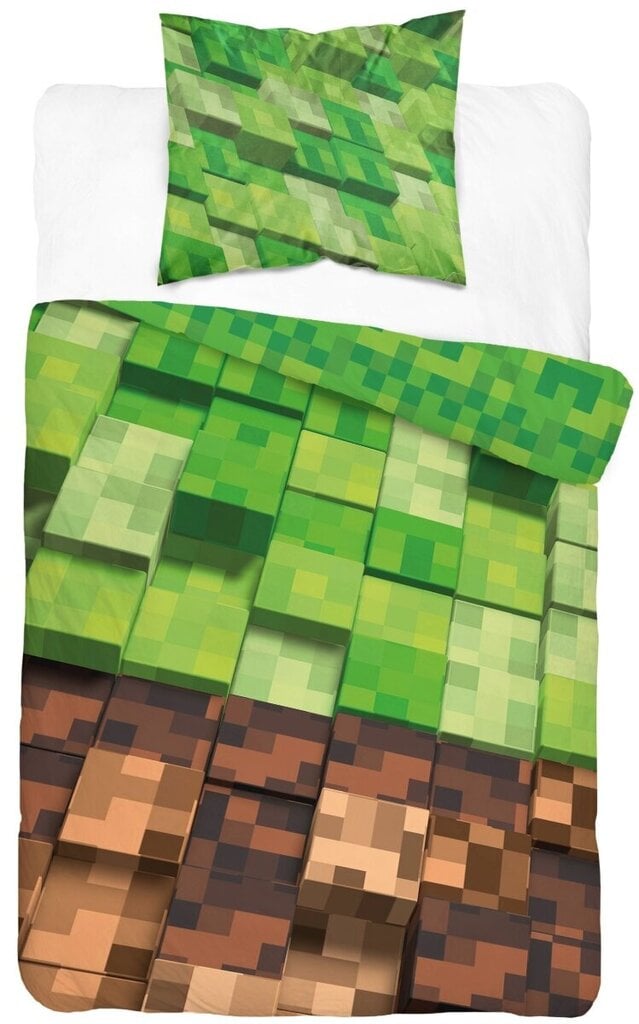 Voodipesukomplekt Minecraft, 140x200 cm, 2-osaline цена и информация | Laste voodipesu | hansapost.ee