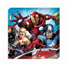 Pabersalvrätikud ​​Mighty Avengers, 33 x 33 cm, 20 tk цена и информация | Ühekordsed nõud ja söögiriistad | hansapost.ee