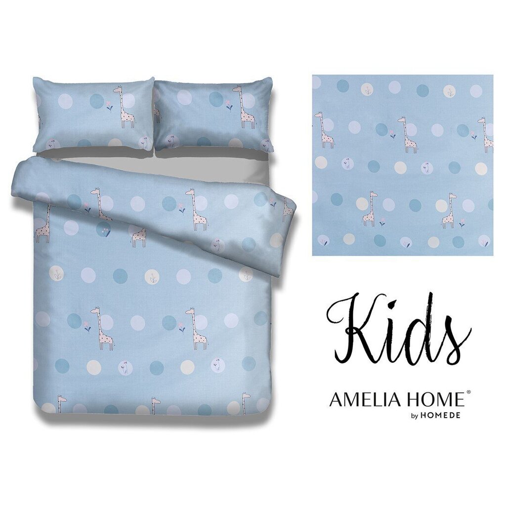 AmeliaHome voodipesukomplekt Happy Giraffe 135 x 200 cm + padjapüürid 40 x 60 cm + 80 x 80 cm hind ja info | Laste voodipesu | hansapost.ee