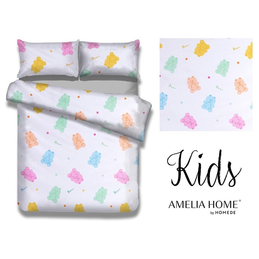 AmeliaHome voodipesukomplekt Candybears 135 x 200 cm + padjapüürid 40 x 60 cm + 80 x 80 cm цена и информация | Laste voodipesu | hansapost.ee