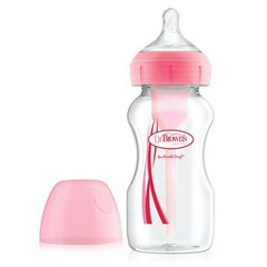 Бутылочка Dr. Browns Options+, розовая, 0 мес.+, 270 мл цена и информация | Бутылочки и аксессуары | hansapost.ee
