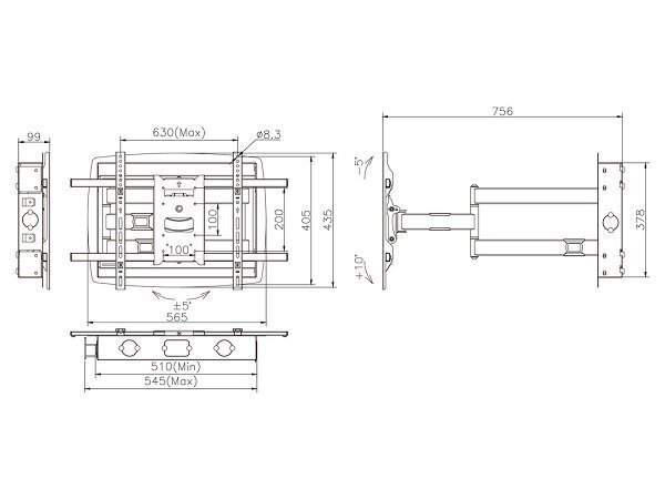 Multibrackets MB-6737 TV Wall Mount Bracket for TVs up to 80" / 45kg цена и информация | Teleri seinakinnitused ja hoidjad | hansapost.ee