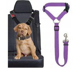 Ремень безопасности для собак Doggy, фиолетовый цвет, 74х2,5 см цена и информация | Переноски, сумки | hansapost.ee
