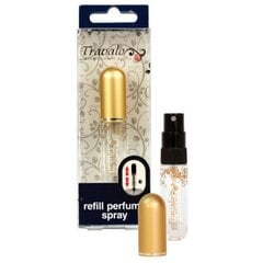 Täidetav parfüümipudel Travalo Pure Essential Gold, 5 ml цена и информация | Косметички, косметические зеркала | hansapost.ee