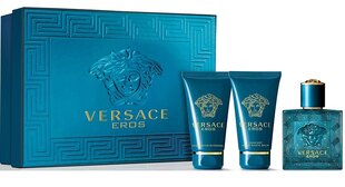 Komplekt Versace Eros: EDT meestele 50 ml + dušigeel 50 ml + habemeajamisjärgne palsam 50 ml price and information | Parfüümid meestele | hansapost.ee