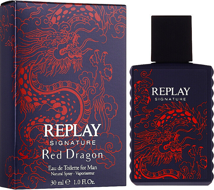 Tualettvesi Replay Signature Red Dragon Man EDT meestele, 30 ml цена и информация | Parfüümid meestele | hansapost.ee