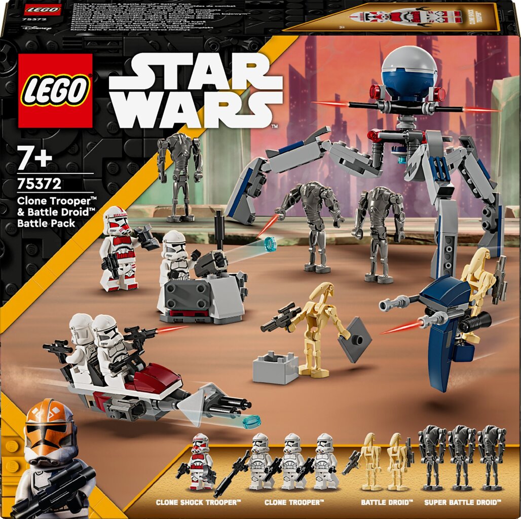 75372 LEGO® Star Wars Kloonide sõduri ja lahingudroidi lahingukomplekt цена и информация | Klotsid ja konstruktorid | hansapost.ee