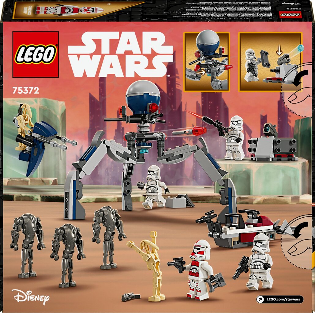 75372 LEGO® Star Wars Kloonide sõduri ja lahingudroidi lahingukomplekt цена и информация | Klotsid ja konstruktorid | hansapost.ee