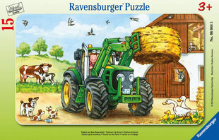 Pusle traktor, Ravensburger, 15 tk цена и информация | Пазлы | hansapost.ee