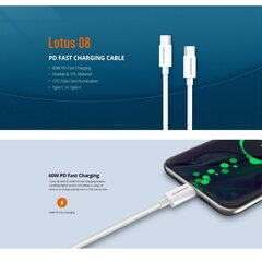 Кабель Riversong Lotus 08 USB C – USB C, 1 м цена и информация | Кабели для телефонов | hansapost.ee