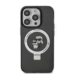 Karl Lagerfeld Ringstand Karl and Choupette MagSafe Case for iPhone 15 Pro Black цена и информация | Чехлы для телефонов | hansapost.ee