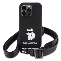 Karl Lagerfeld KLHCP15LSCBSCNK iPhone 15 Pro 6.1" hardcase czarny|black Crossbody Silicone Choupette цена и информация | Чехлы для телефонов | hansapost.ee