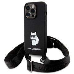 Karl Lagerfeld KLHCP15LSCBSCNK iPhone 15 Pro 6.1" hardcase czarny|black Crossbody Silicone Choupette цена и информация | Чехлы для телефонов | hansapost.ee