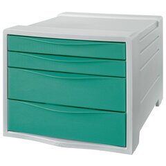 Modular Filing Cabinet Esselte 626285 Серый 4 ящика Зеленый полистирол (24,5 x 36,5 x 28,5 cm) цена и информация | Канцелярские товары | hansapost.ee
