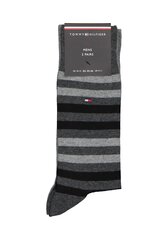 Мужские носки Tommy Hilfiger 2 штуки, серые в полоску цена и информация | Мужские носки 5 пар, синие | hansapost.ee