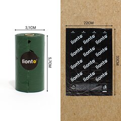 Мешки для фекалий Lionto, 600 шт., зеленые/черные цена и информация | Средства по уходу за животными | hansapost.ee